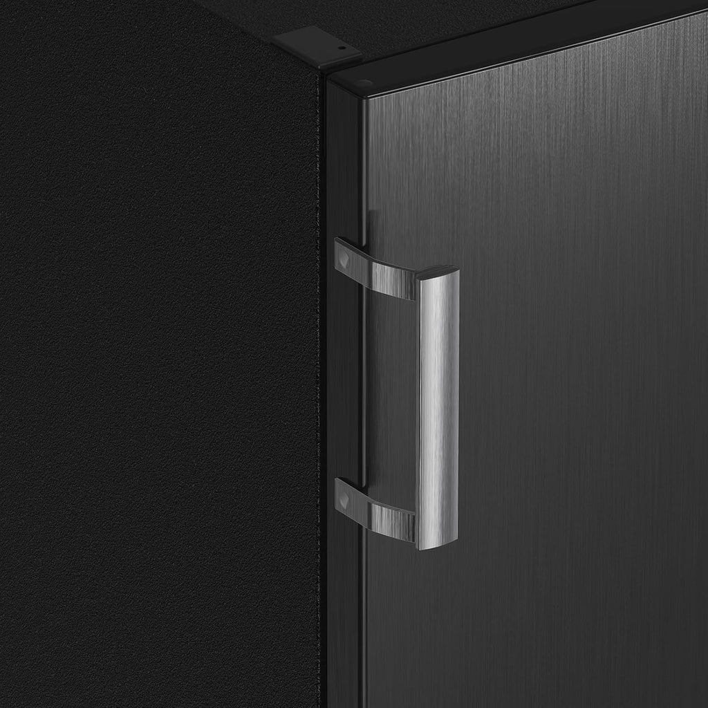 CHiQ Congelador Vertical No frost 166L,FSD166NE4E, Cajones XL, Control de Temperatura Electrónico, Puertas Reversibles, Silencioso, Ice Box, Color Inox Negro, Clase Energética E