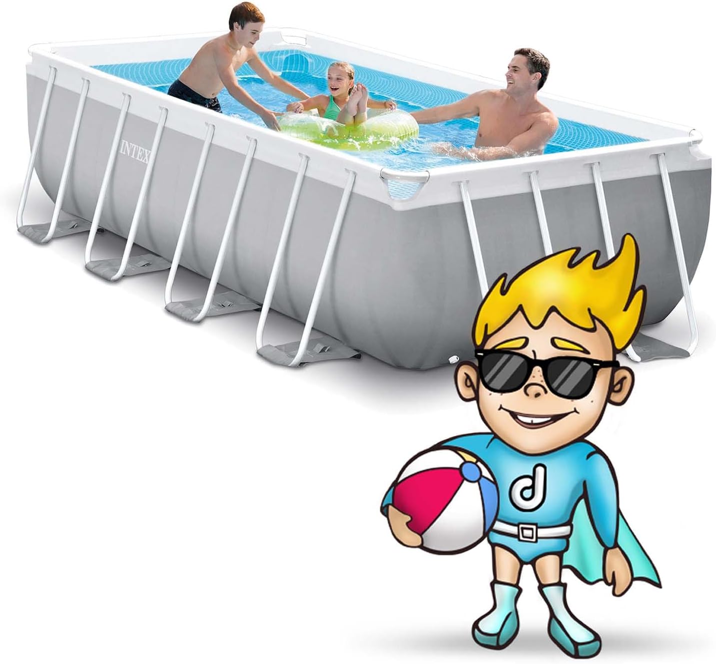 Intex 4M X 2M X 1M Prism Frame Rectangular Pool Set