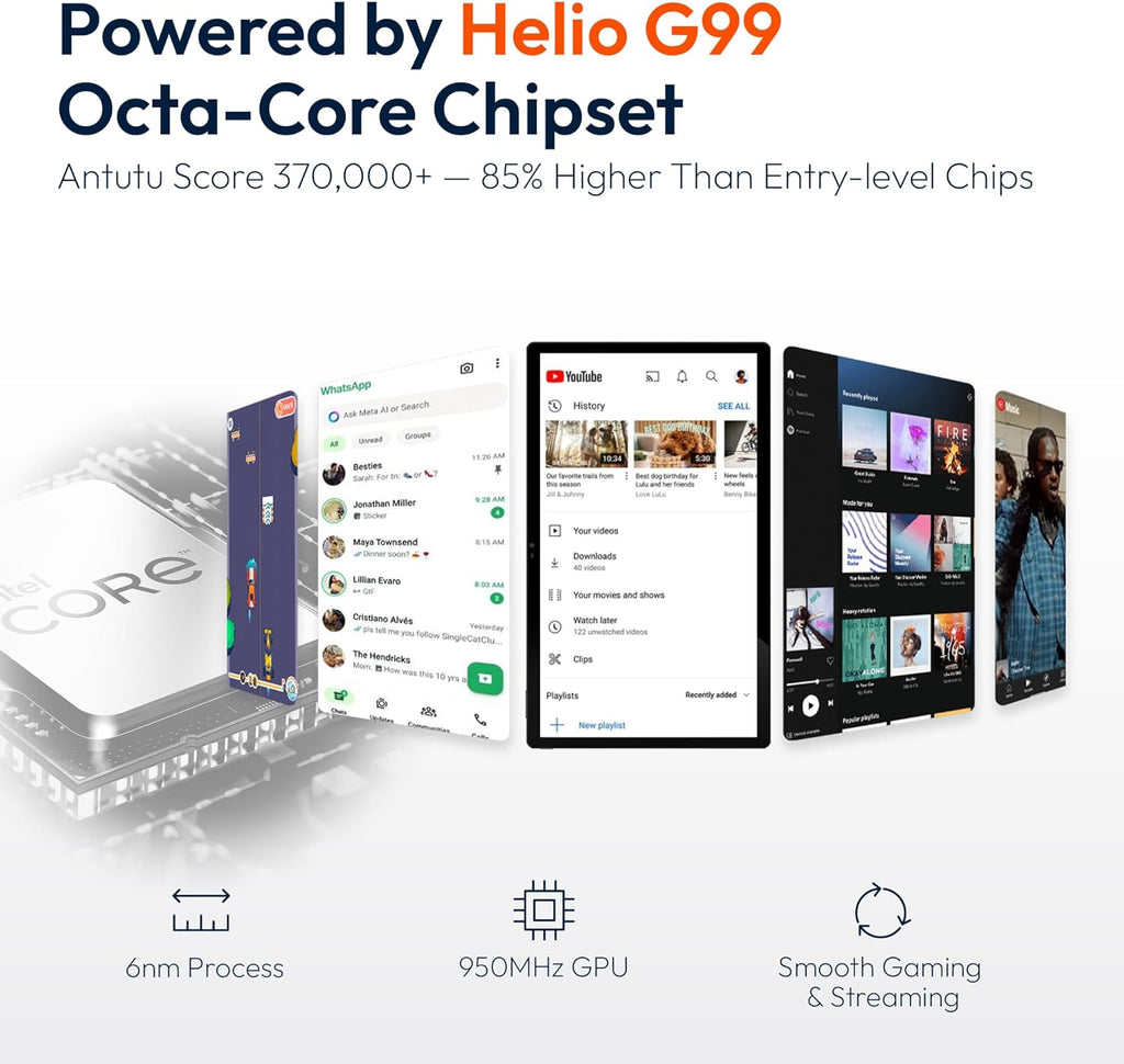 MESWAO 15.6 Pulgadas Tablet, 2025 Newest Mes-B3 Grande Tablet con Pantalla IPS, Helio G99 Octa-Core, 6GB RAM+128GB ROM(1TB TF), 12000mah, BT5.0, 2.4G/5G WiFi, Android 14, 32MP CÁMARA