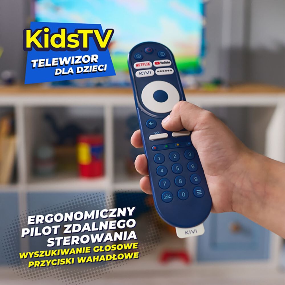 Telewizor dla dzieci 32” KIVI KidsTV, LED, Full HD, niebieski