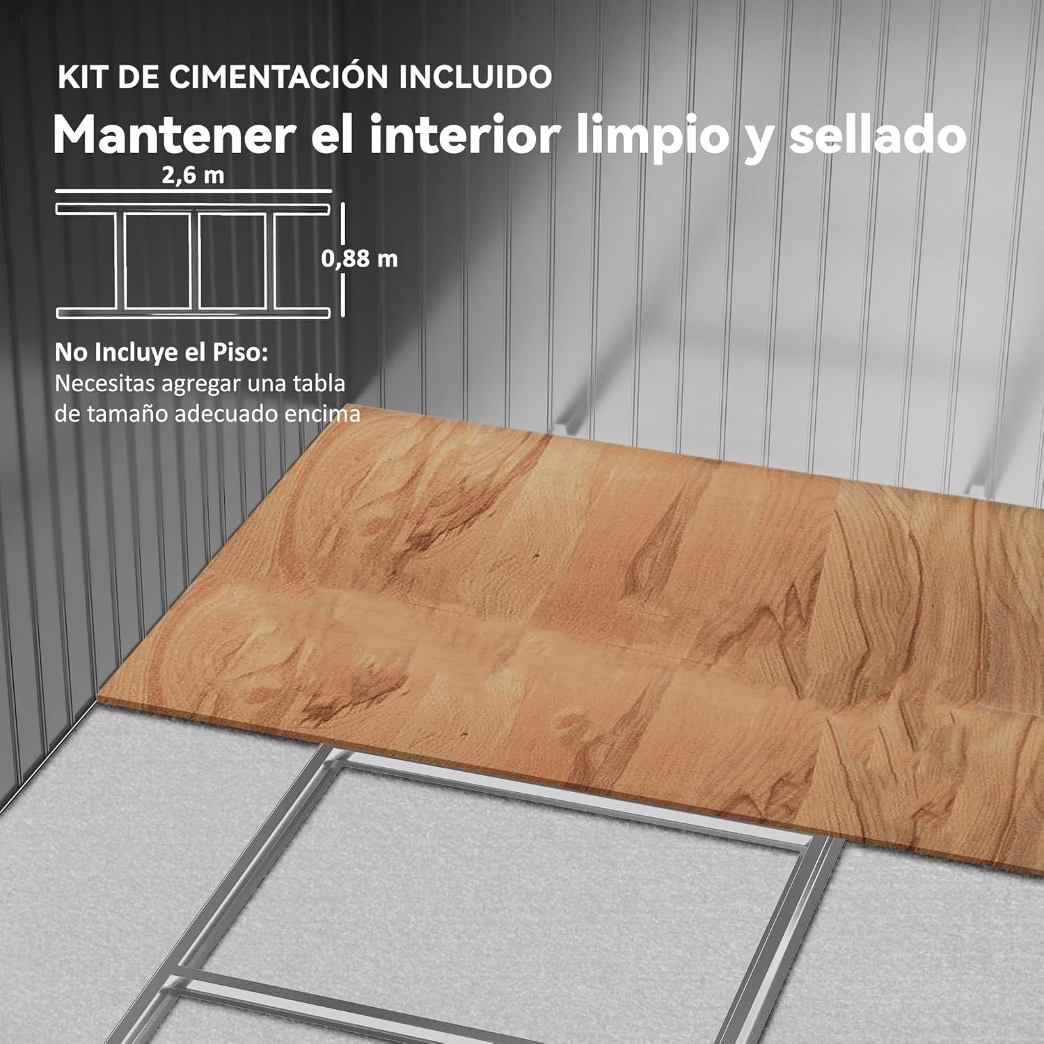 Outsunny Caseta de Jardín Exterior, 5 m² 277x195x192 cm, Cobertizo de Jardín Exterior Metálico con 2 Puertas Correderas, Base Refuerzo (Suelo NO Incluido) y 4 Ventanas, Marrón