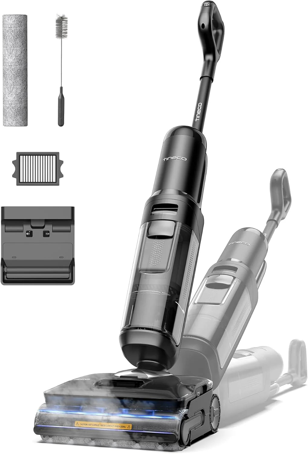 Tineco Floor One S7 Stretch Ultra Cordless Wet and Dry Vacuum Cleaner - 180° Anti-Tangle Design - 50 Minutes Runtime - FlashDry Self-Cleaning at 85°C