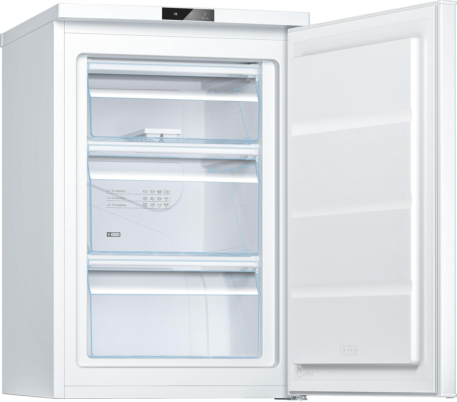 Bosch GTV15NWEB - Congelador de montaje libre (serie 2-83 L, 3 cajones de congelación, 85 x 56 cm), color blanco