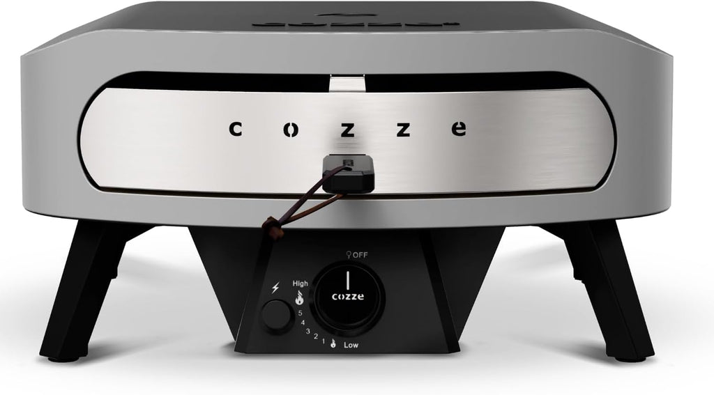 COZZE Gazowy piec do pizzy 17 cali – duży piec do pizzy na zewnątrz (50 mbar) – piekarnik do pizzy z regulatorem do pizzy rodzinnej