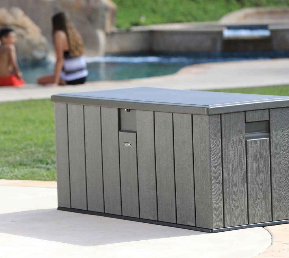 LIFETIME 60215 - Baúl para jardín ultrarresistente 150x72x69 cm UV100 marrón