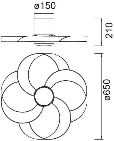 Ventilador de techo Rose madera LED 24W