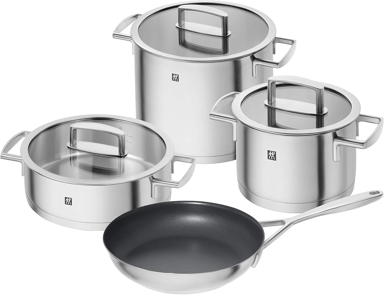 ZWILLING Kochtopf-Set, 5-tlg., 4 Deckel, Induktionsgeeignet, Edelstahl, Vitality