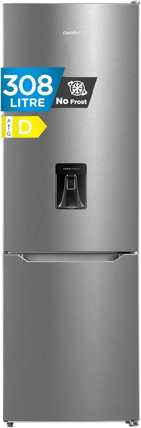 Comfee ' RCB169DK2(E) Refrigerator with Freezer/Height 150cm/Low Frost/Adjustable Temperature Refrigerator/LED Light/195 kWh/year/115L Refrigerator/59L Freezer/Black
