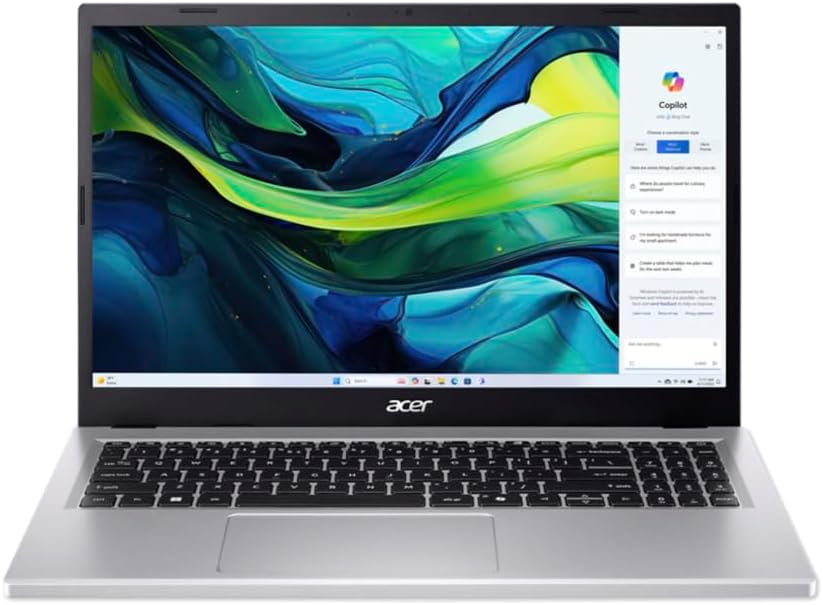 acer Aspire Go 15 - Ordenador Portátil 15,6" (Intel Core i7 13620H, 16 GB RAM DDR5, 1024 GB SSD, Windows 11 Home, Intel UHD Graphics) Color Plata, Teclado QWERTY Español con Teclado númerico