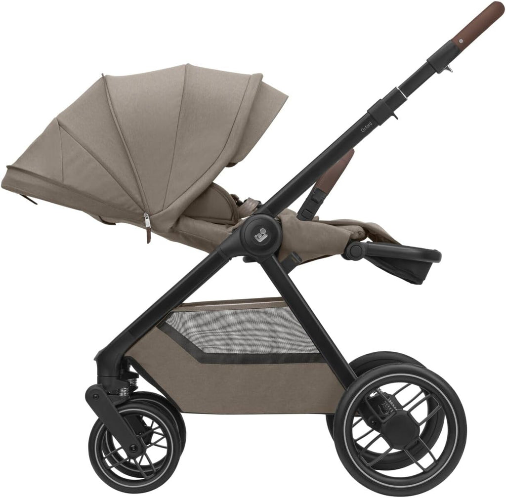 Maxi-Cosi Oxford Cochecito, 0-4 años, 0-22 kg, Plegado compacto, Asiento espacioso, reclinación ergonómica, Suspensión de última generación, 3 reclinaciones, 10 kg Amplia cesta, Twillic Truffle