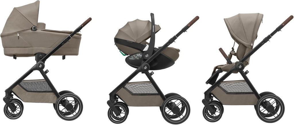 Maxi-Cosi Oxford Cochecito, 0-4 años, 0-22 kg, Plegado compacto, Asiento espacioso, reclinación ergonómica, Suspensión de última generación, 3 reclinaciones, 10 kg Amplia cesta, Twillic Truffle