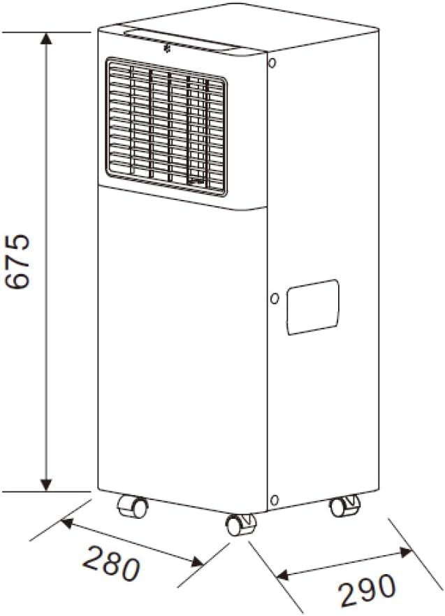 Svan Aire Acondicionado Portátil, 9000 BTU. SAAP900F. Solo frío, Display LED Táctil, Temporizador, Mando a Distancia, Kit instalación ventana incluido, Clasificación Energética A