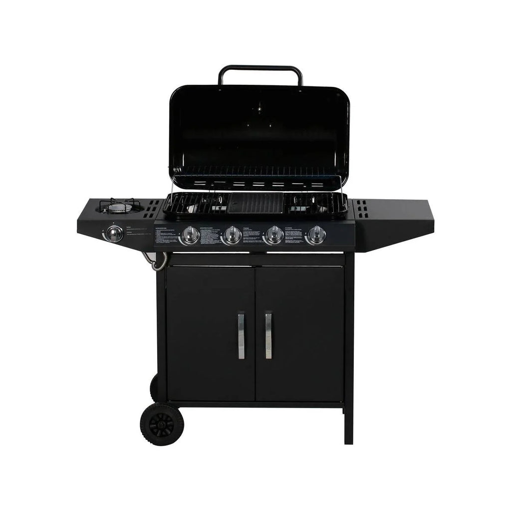 Barbacoa A Gas "festa 5" - 5 Quemadores (1 Lateral) - 12.9 Kw - Negro