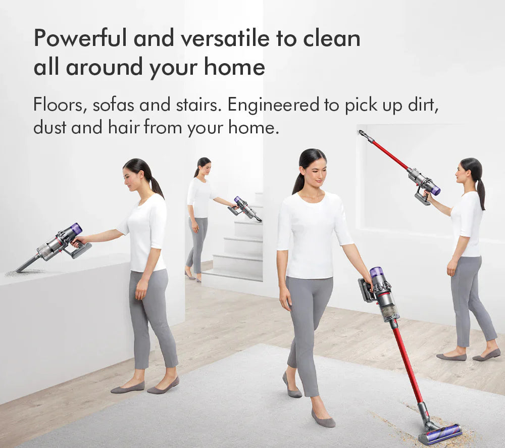 2026 Dyson V11 Extra Aspiradora Escoba Inalámbrica – Hasta 60 minutos de autonomía – Acabado Níquel y Rojo
