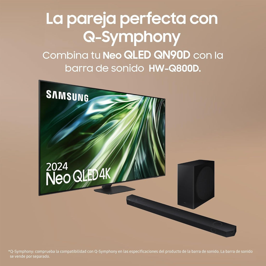 TV 55 Pulgadas Neo QLED QN90D 4K Mini LED con Resolución 4K Mejorada, Procesador NQ4 AI Gen2 con Inteligencia Artificial, Dolby Atmos, Q-Symphony y Motion Xcelerator 144 Hz