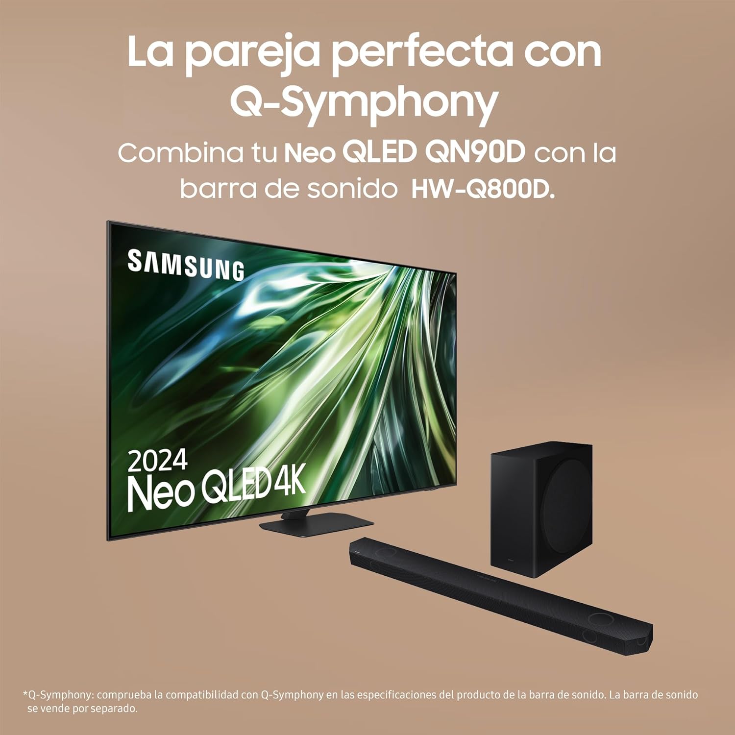 TV 55 Pulgadas Neo QLED QN90D 4K Mini LED con Resolución 4K Mejorada, Procesador NQ4 AI Gen2 con Inteligencia Artificial, Dolby Atmos, Q-Symphony y Motion Xcelerator 144 Hz