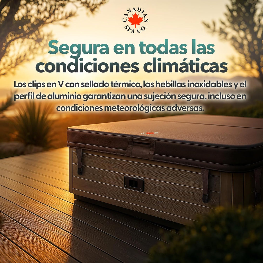 CANADIAN SPA CO. Cubierta Aislante para bañera de hidromasaje, Color marrón, 218 x 218 cm, Disponible en Varios tamaños y Colores