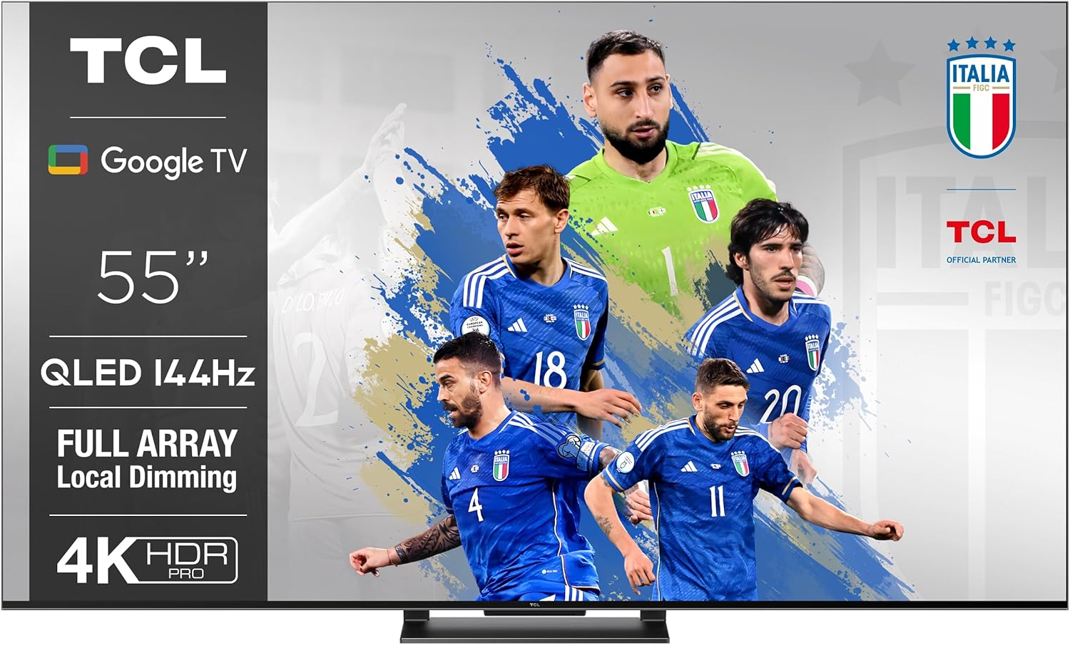 TCL 32V5C - Smart QLED Full HD 32-calowy telewizor Direct LED z systemem Android TV i HDR - kompatybilny z Google Cast i Google Home, smukła konstrukcja [klasa efektywności energetycznej F]