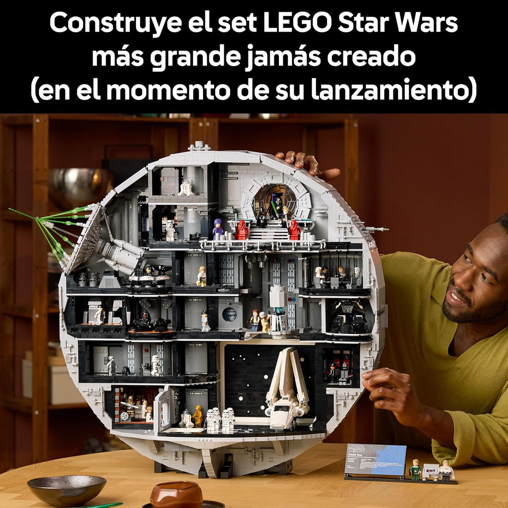 Star Wars 75419 Estrella de la Muerte - Maqueta para Adultos Interactiva UCS con 36 Minifiguras Inc. Luke Skywalker, Han Solo y Darth Vader - Regalo de Colección para Hombres y Mujeres Fans