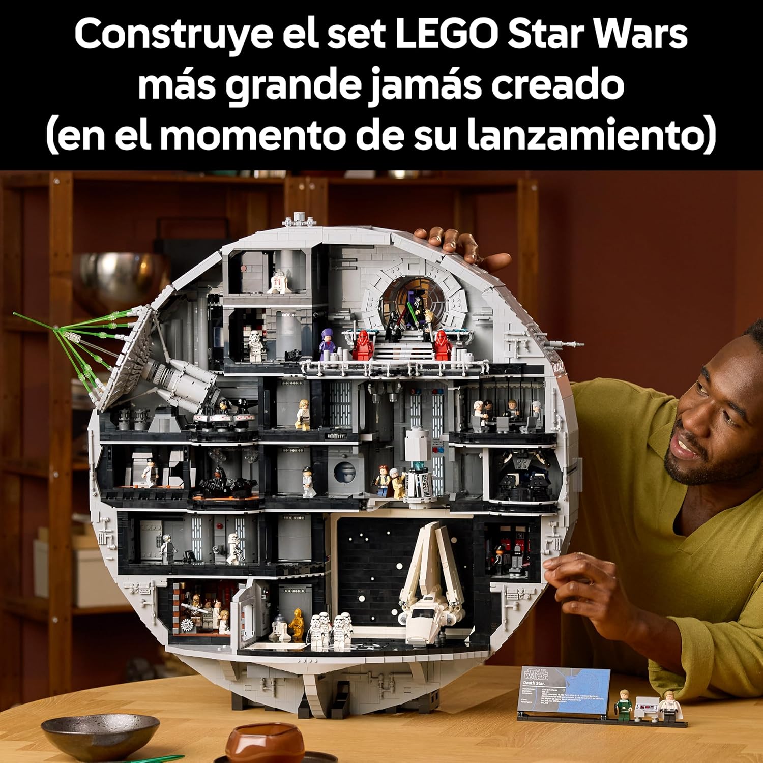 Star Wars 75419 Estrella de la Muerte - Maqueta para Adultos Interactiva UCS con 36 Minifiguras Inc. Luke Skywalker, Han Solo y Darth Vader - Regalo de Colección para Hombres y Mujeres Fans
