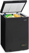 Klarstein Arcon Congelador Pequeño Vertical Portatil, Mini Congelador Silencioso Casa y Oficina, Congeladores Capacidad 99 l. con Cesta, Arcón Freezer con Ruedas de Bajo Consumo para Alimentos