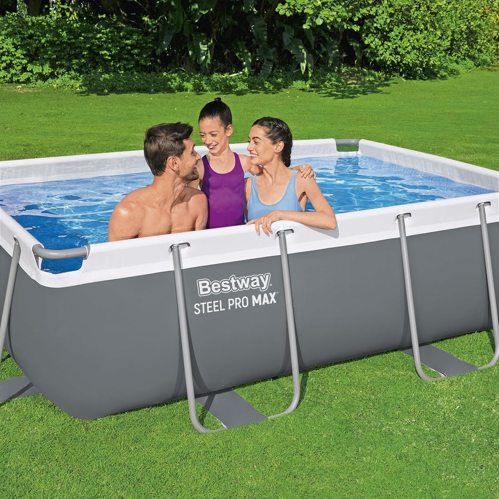 Bestway Juego de Piscina Rectangular de 9'3" x 6'5" x 33"/2.82 m x 1.96 m x 84 cm