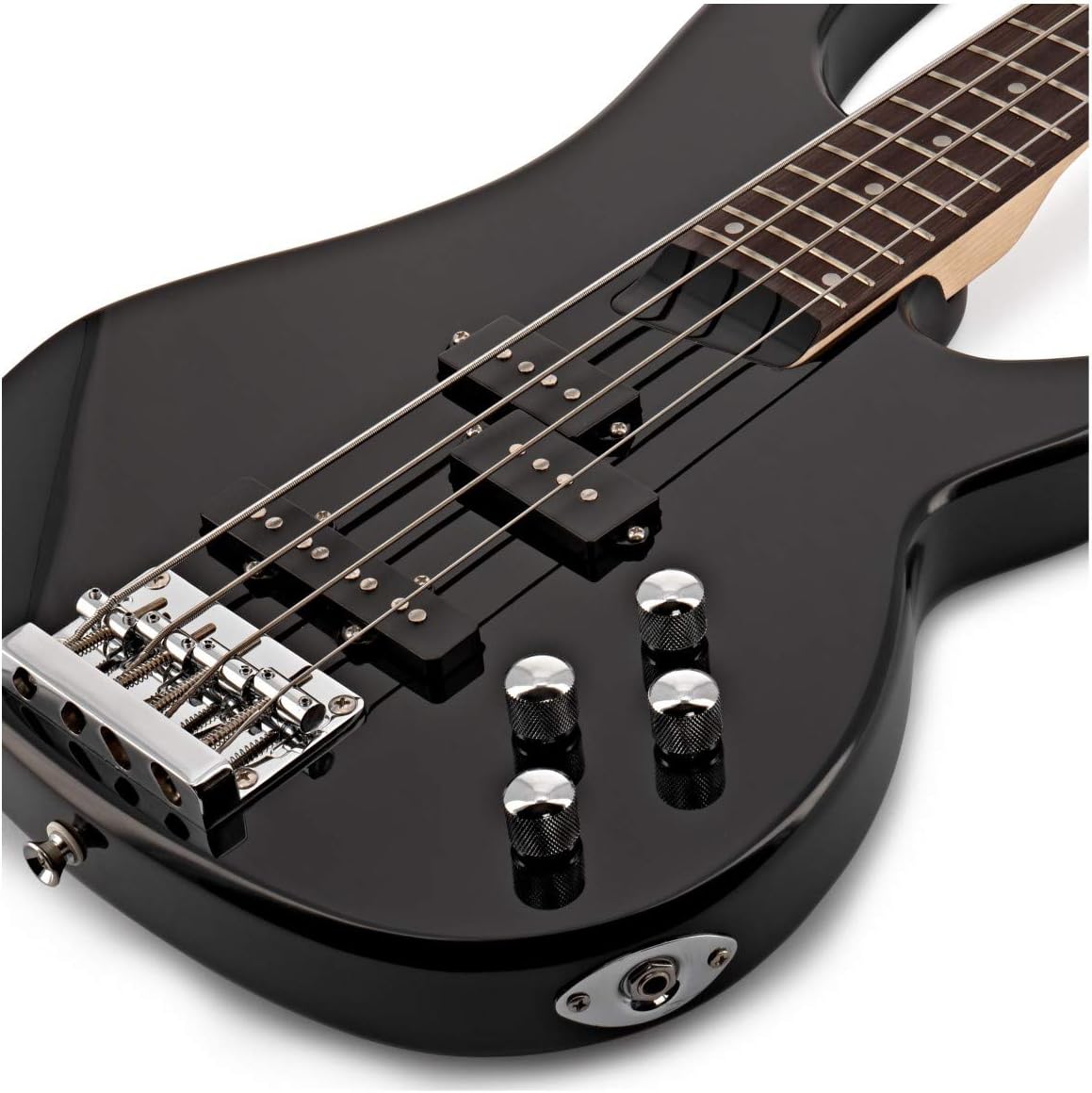 Bajo Eléctrico Con Amplificador De 15 W Chicago de Gear4music 4 Cuerdas Negro