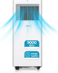 Svan Aire Acondicionado Portátil, 9000 BTU. SAAP900F. Solo frío, Display LED Táctil, Temporizador, Mando a Distancia, Kit instalación ventana incluido, Clasificación Energética A