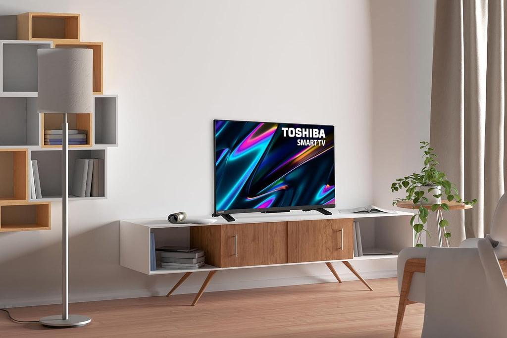 TOSHIBA 32WV2E63DG Smart TV de 32" con Resolución HD HDR10, Compatible con asistentes de Voz Alexa y Google, TV Satélite, Bluetooth, Dolby Audio