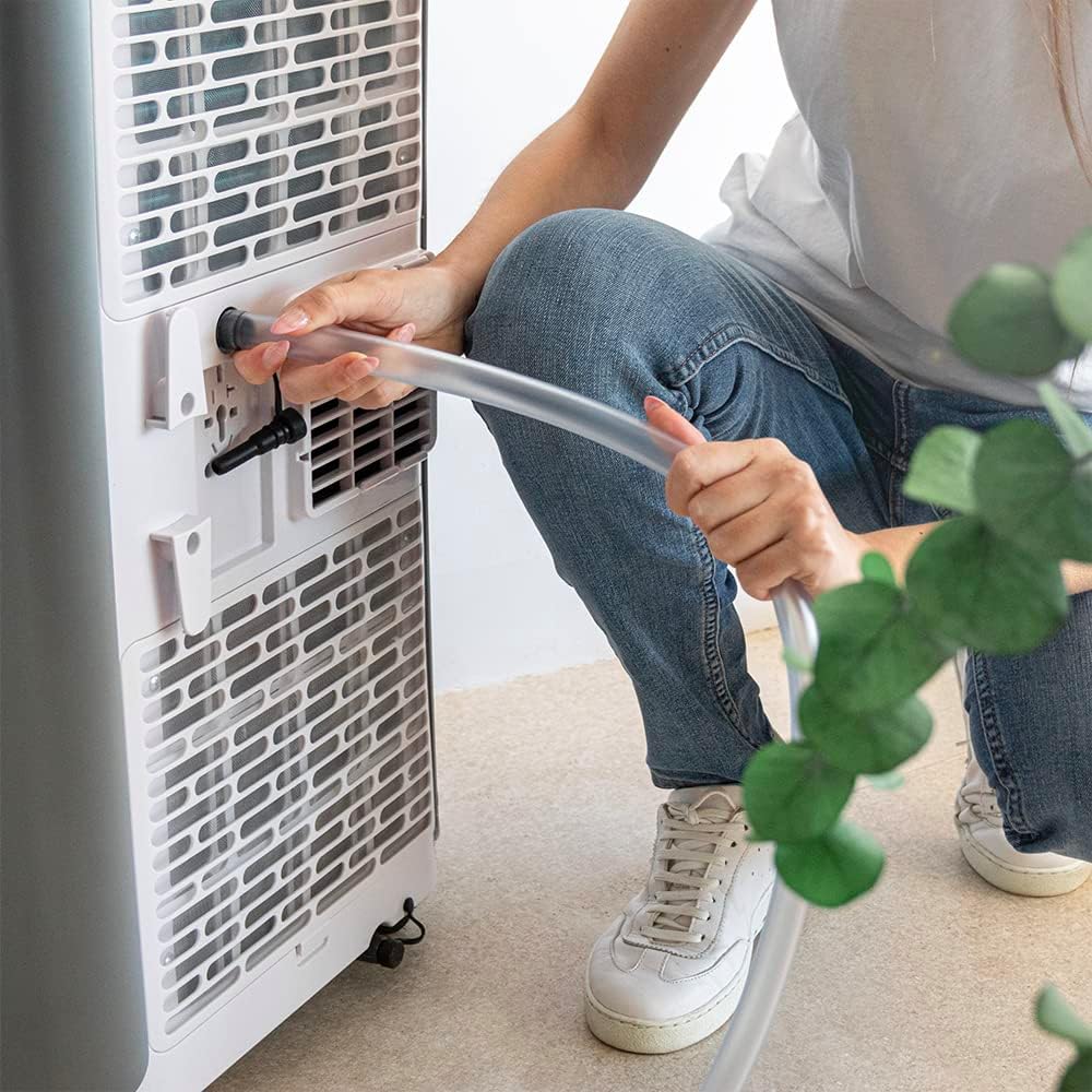 Cecotec Aire Acondicionado Portátil con Mando a Distancia ForceClima 9100. 9000 BTU, Bajo Consumo, Pantalla LED, 4 Modos, 2 Velocidades, Cobertura 20-25m2