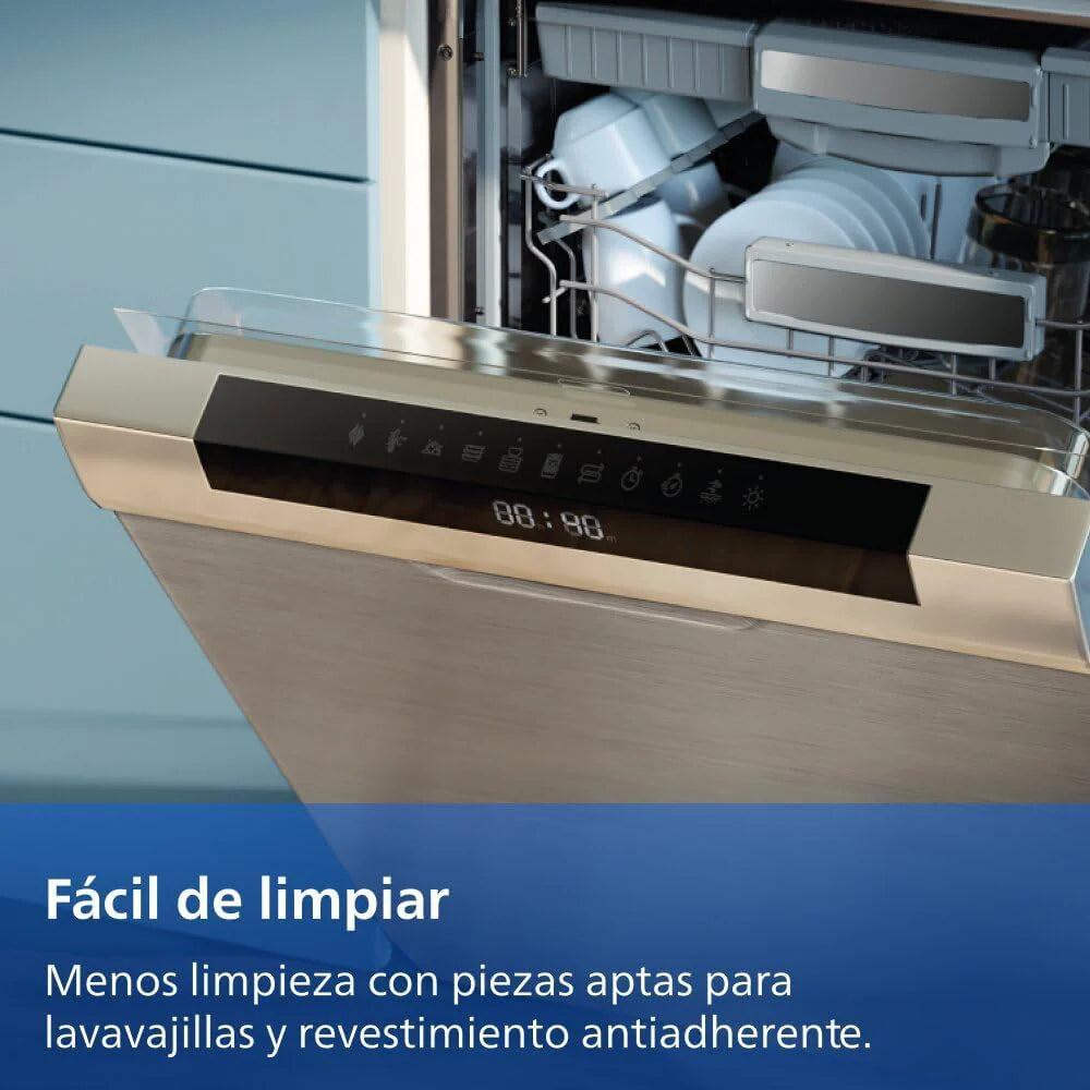Philips Airfryer Series 4000 Double Vertical Basket 10L – RapidAir Technology, Sync, 2 Baskets at Once, 45% Less Space, PFAS Free Ceramic Coating, Viewing Windows (NA460/00)