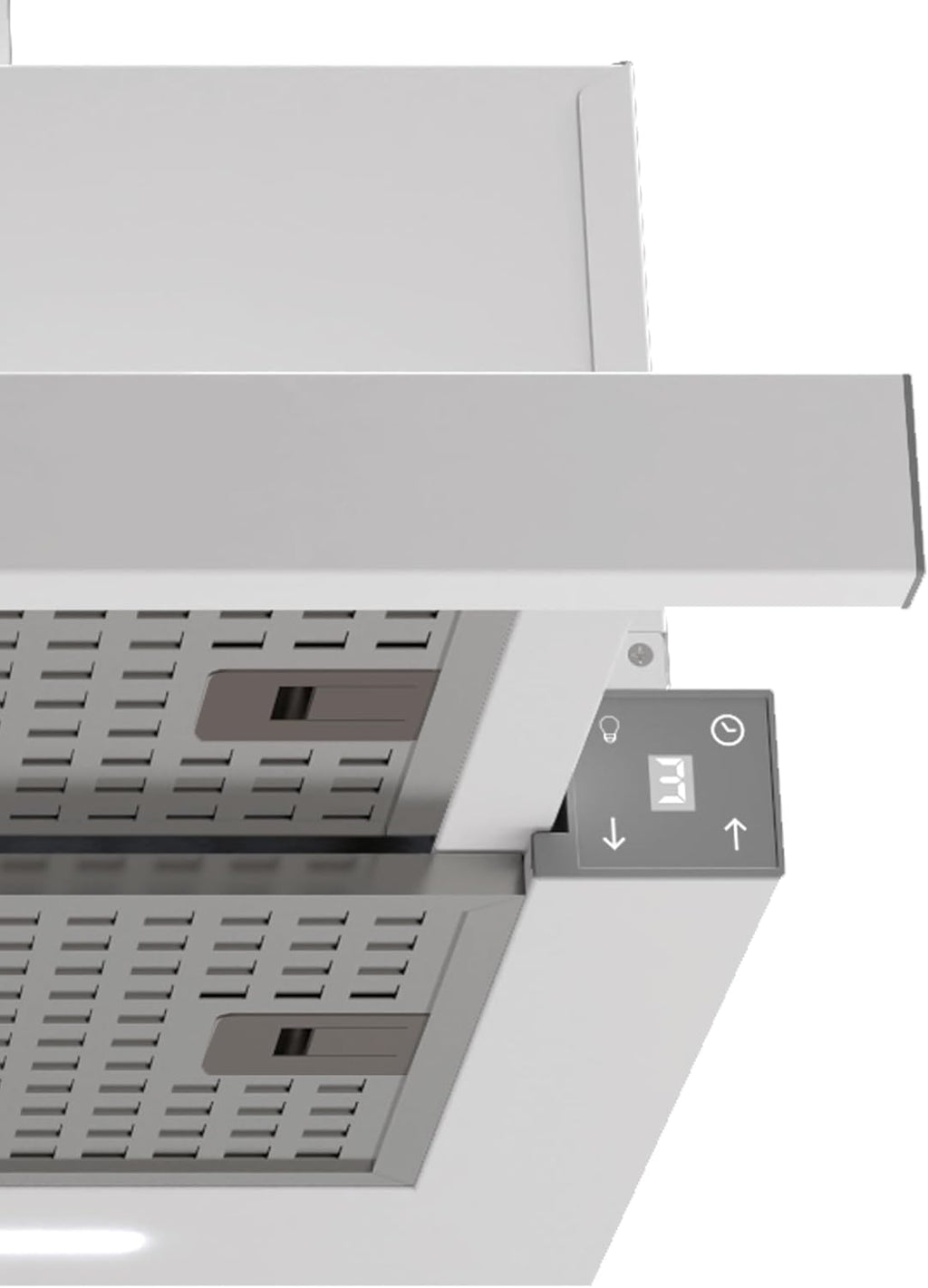 Cata Campana Extractora TFH 6830 GWH 6 Niveles de Extracción Panel de Control Táctil Nivel Sonoro 46 db Motor Extra Silencioso Iluminación LED Interior Blindado Fácil Limpieza Ancho 60 cm Color Blanco