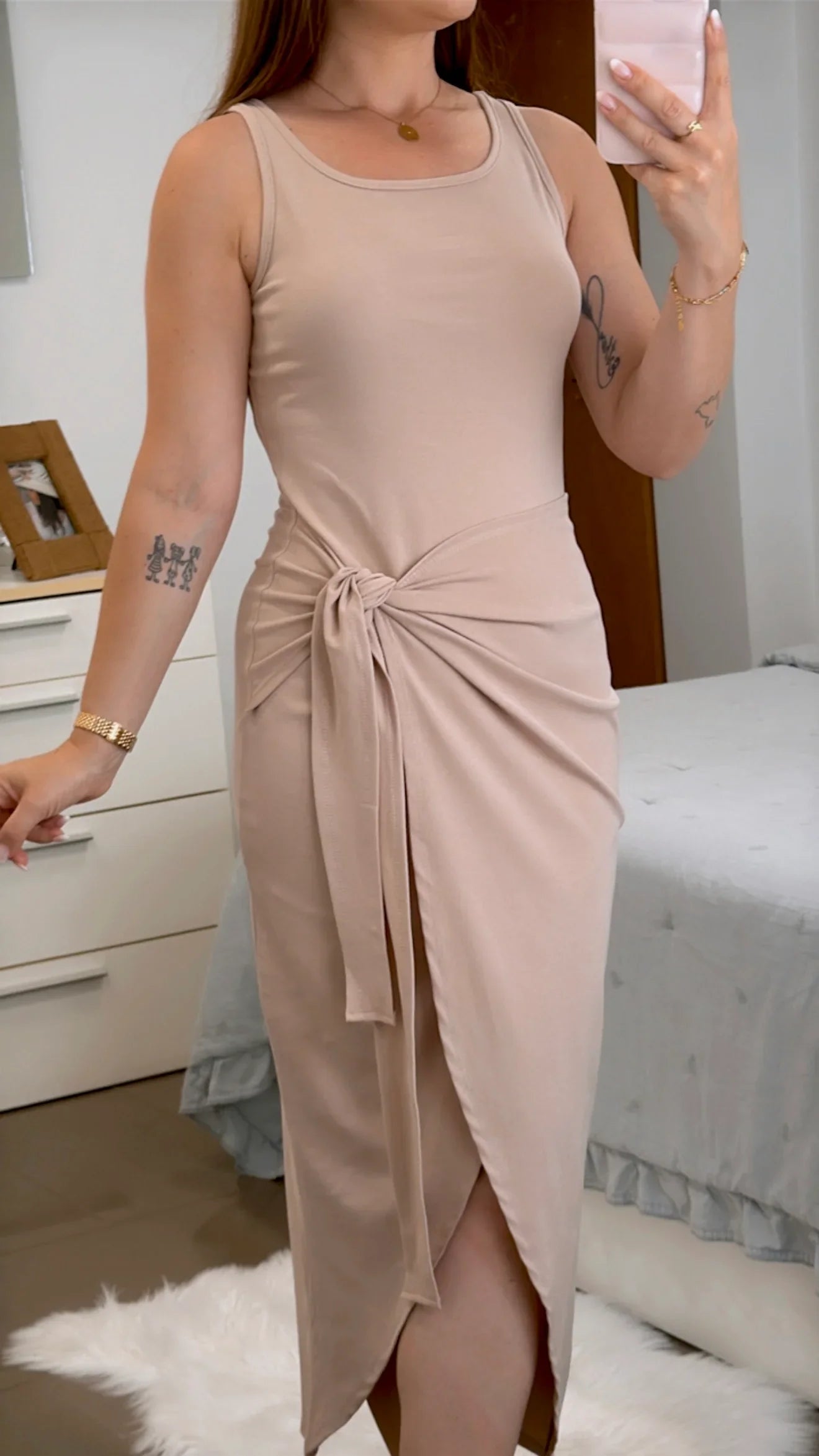 VESTIDO NUDO TIRANTES