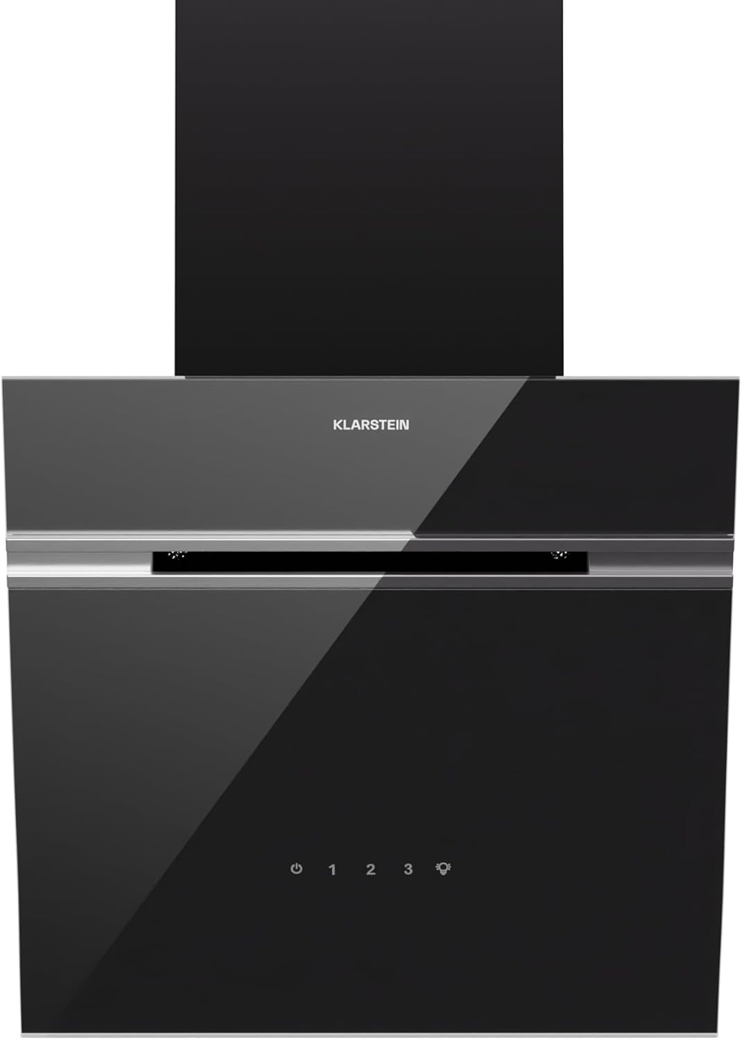 KLARSTEIN Alina Campana Extractora - 570 m³/h, Clase A, LED, 54 dB, Recirculación & Extracción, Campana Cocina Decorativa, Control Táctil, 39.8 cm Ancho, Negro