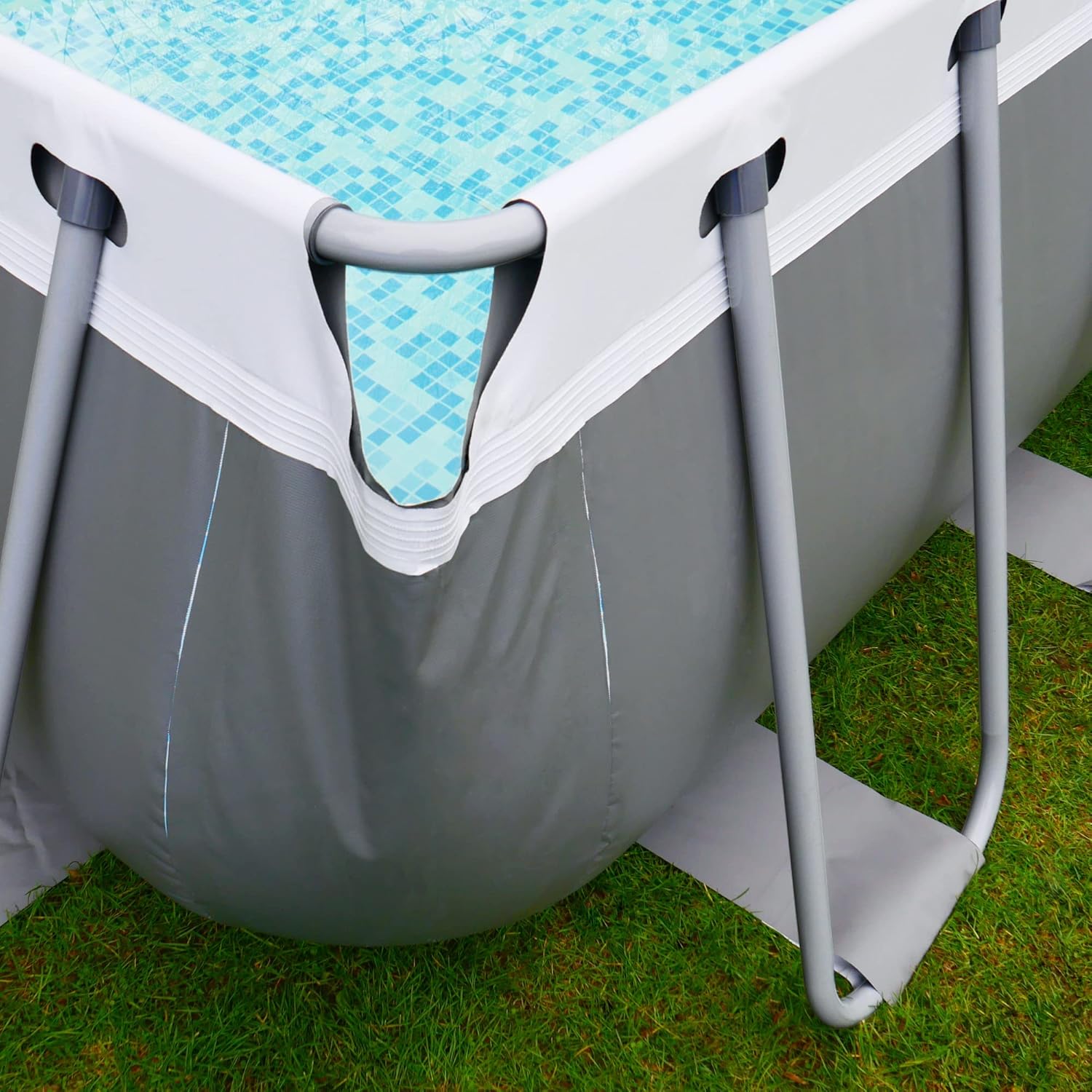 yourGEAR Piscina Familiar XL 3x3m - Piscina de Jardín con Marco de Acero Duradero, 8100L