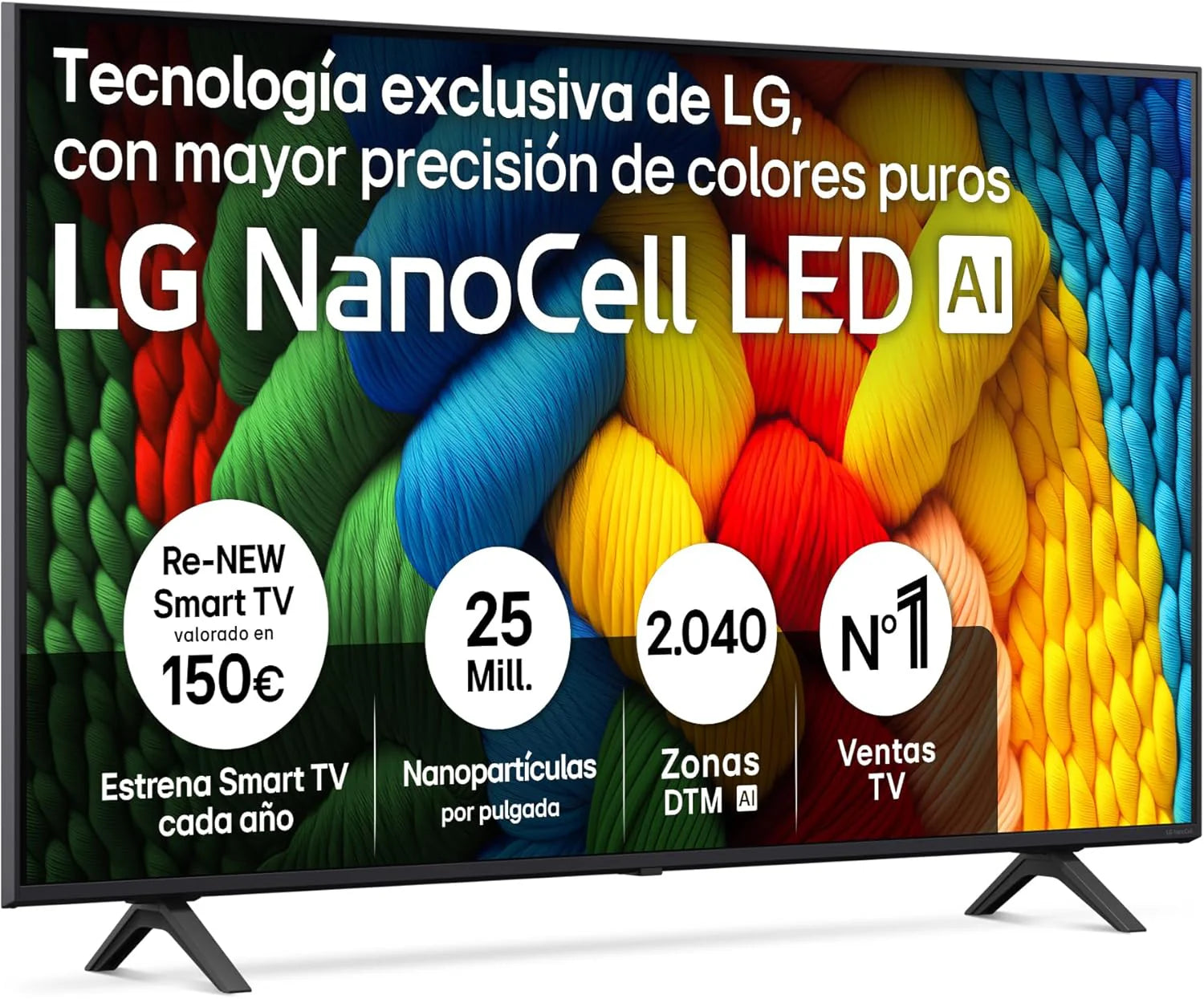 LG 65UA73006LA - TV 65", UHD 4K, WebOS 25, Ultimate IA, HDR10 Pro, Super Upscaling, Dolby Digital Plus, Google Assistant, Black