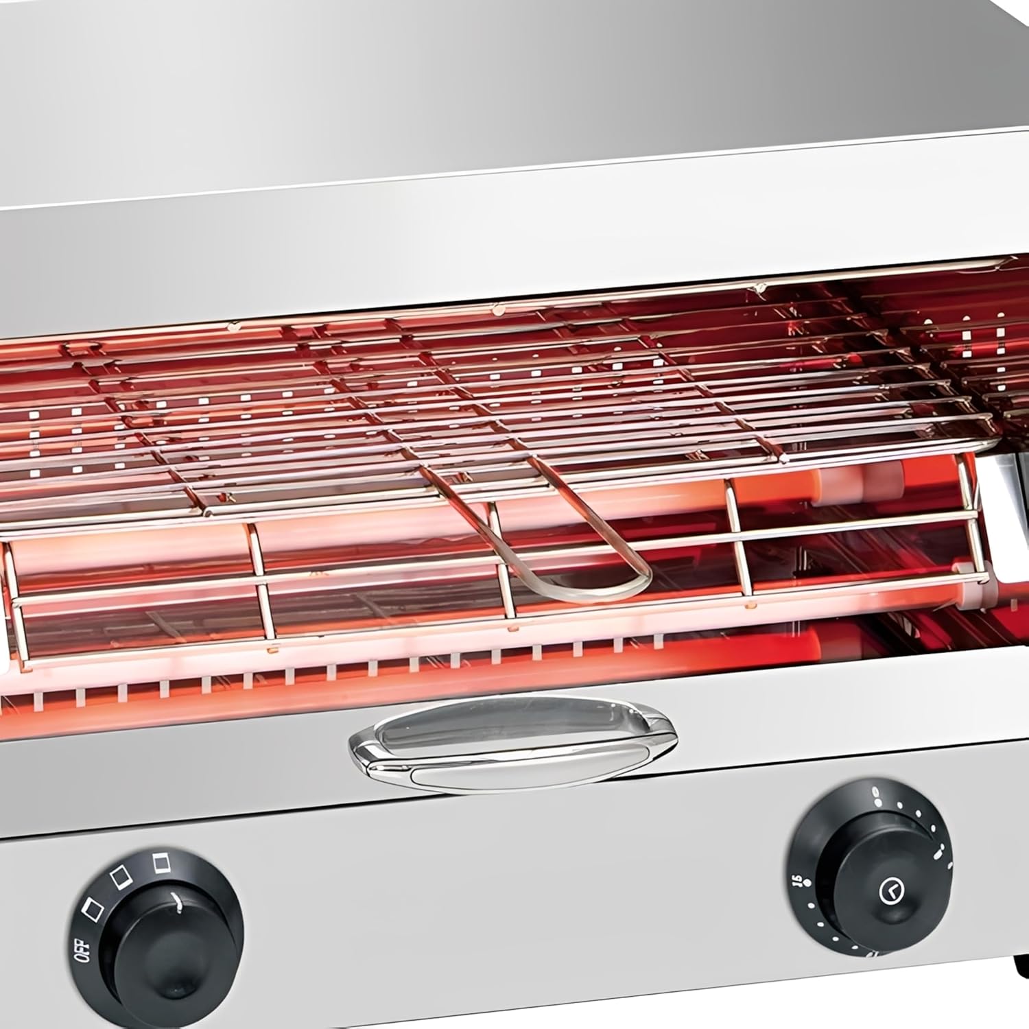 MBH - Tostadora industrial eléctrica 1 piso INOX para HOSTELERÍA. Horno tostador de pan profesional para bar y restaurante.