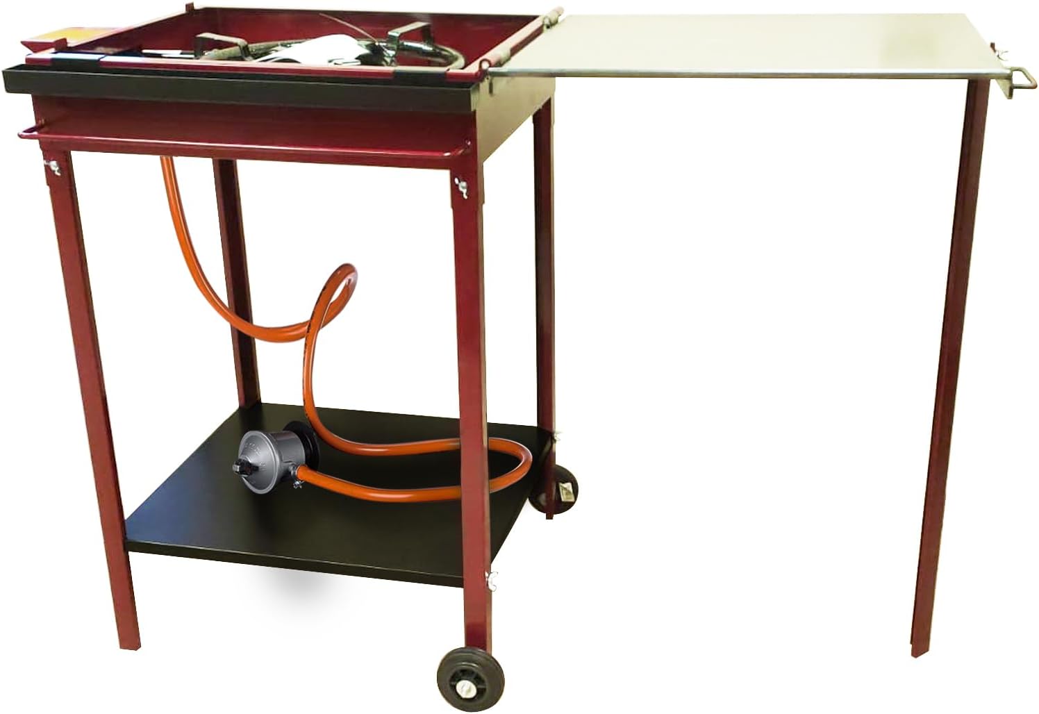 Ferjus. Plancha Gas y Paellero Gas para Cocinar en Exterior. Planllero de Acero. 57x80x90cm.