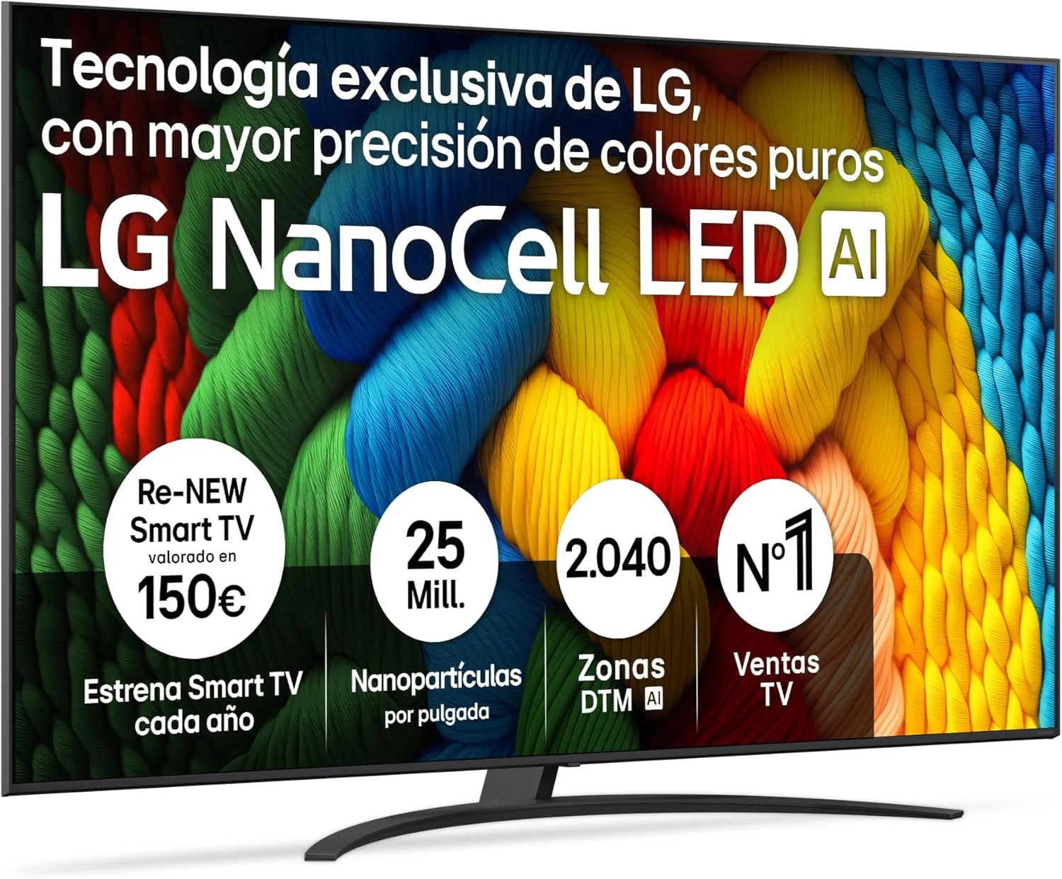 LG 65UA73006LA - TV 65", UHD 4K, WebOS 25, Ultimate IA, HDR10 Pro, Super Upscaling, Dolby Digital Plus, Google Assistant, Black