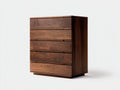 Cómodas de madera con 5 cajones 100 x 45 x 110 cm color marrón - cómoda de almacenamiento para dormitorio y salón - diseño moderno de madera
