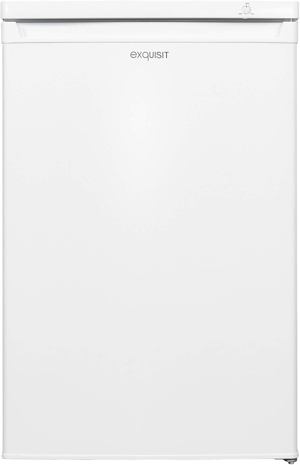 Exquisit® Congelador Table Top 91L, Color Blanco, Clase E, Congelador 4 Estrellas, 4 Cajones Transparentes, Puerta Reversible, Control de Temperatura, Medidas (85,5 x 55,0 x 58,0 cm)