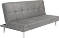 Mattfy - Sofá Cama Clic Clac Tipo Libro de 3 Plazas Modelo Milos, Diseño Moderno, Práctico y Funcional, Acabado en Gris