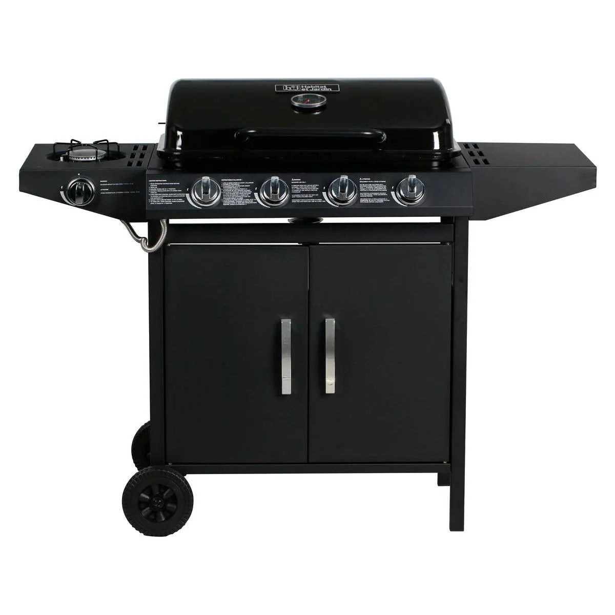 Barbacoa A Gas "festa 5" - 5 Quemadores (1 Lateral) - 12.9 Kw - Negro