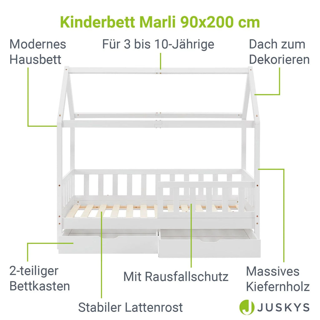 2026 Cama infantil Marli 90 x 200 cm con cajones de almacenamiento