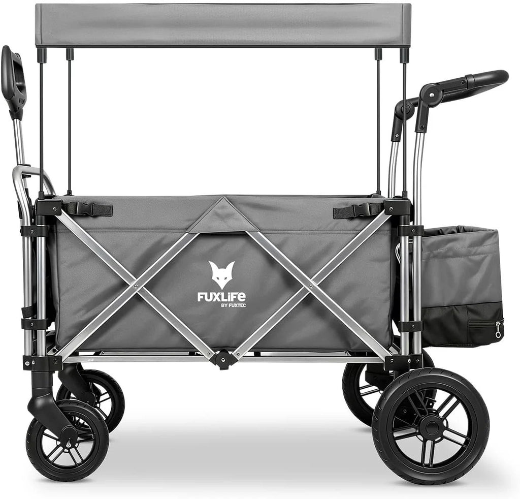 FUXTEC FX-CTL900 Premium Grey, Original Folding Trolley for Children, Ideal Garden, Beach or City, Push or Pull, Load up to 75 kg.