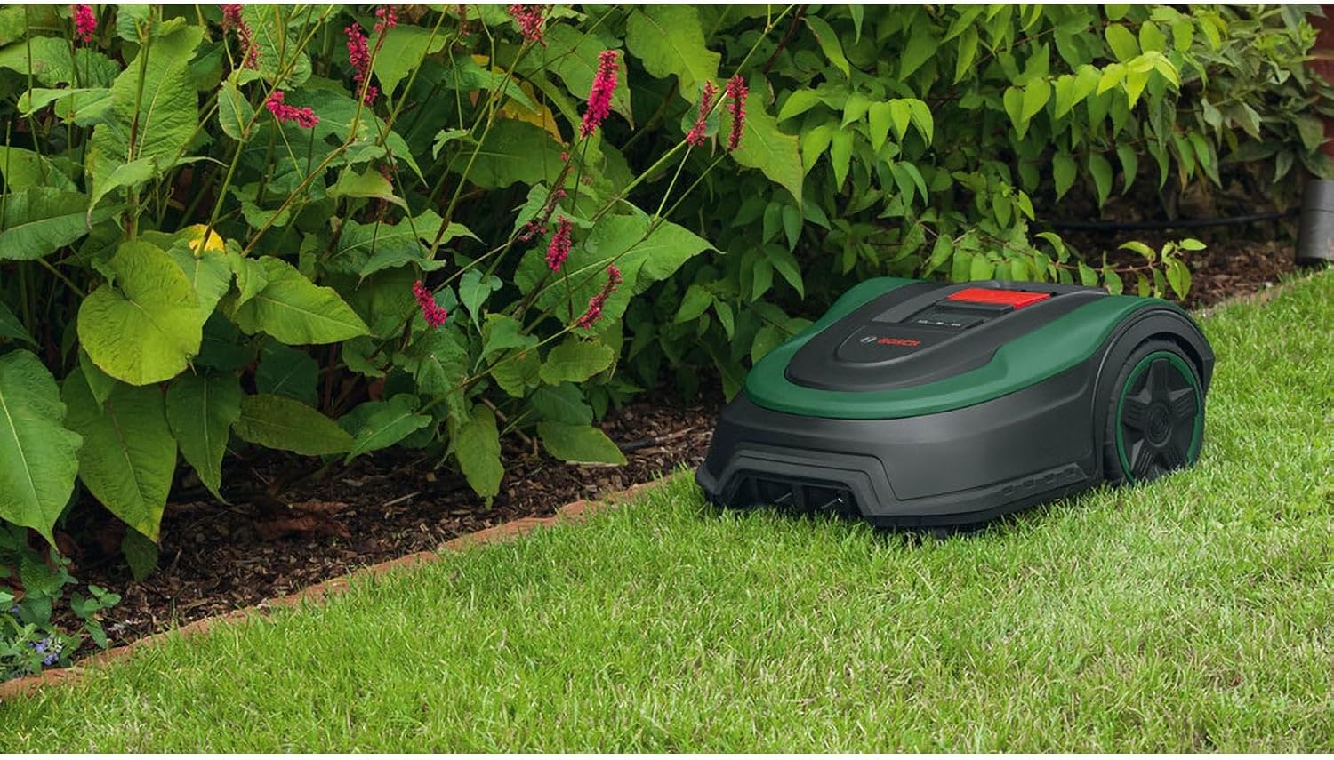 Bosch Robot cortacésped Indego S+ 500 (con batería de 18 V y función de aplicación, base de carga incluida, ancho de corte de 19 cm, para áreas de césped de hasta 500 m² y en caja de cartón)