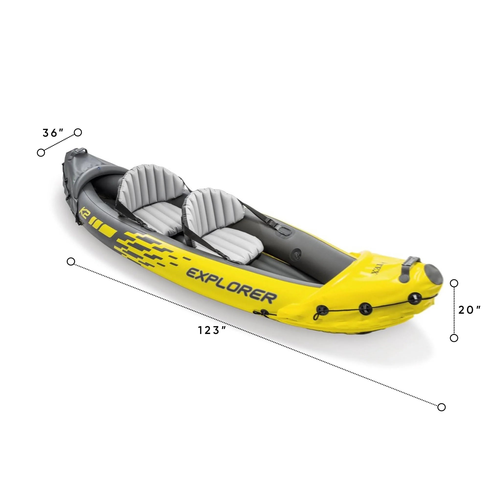 2026 Intex Explorer K2 Kayak Inflable para 2 Personas
