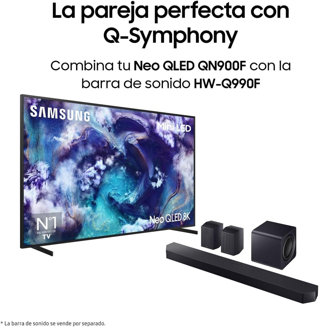 TV 65 Pulgadas Neo QLED QN900F 8K Mini LED Smart TV con Vision AI, Pantalla sin Reflejos con Glare Free y Motion Xcelerator 165Hz