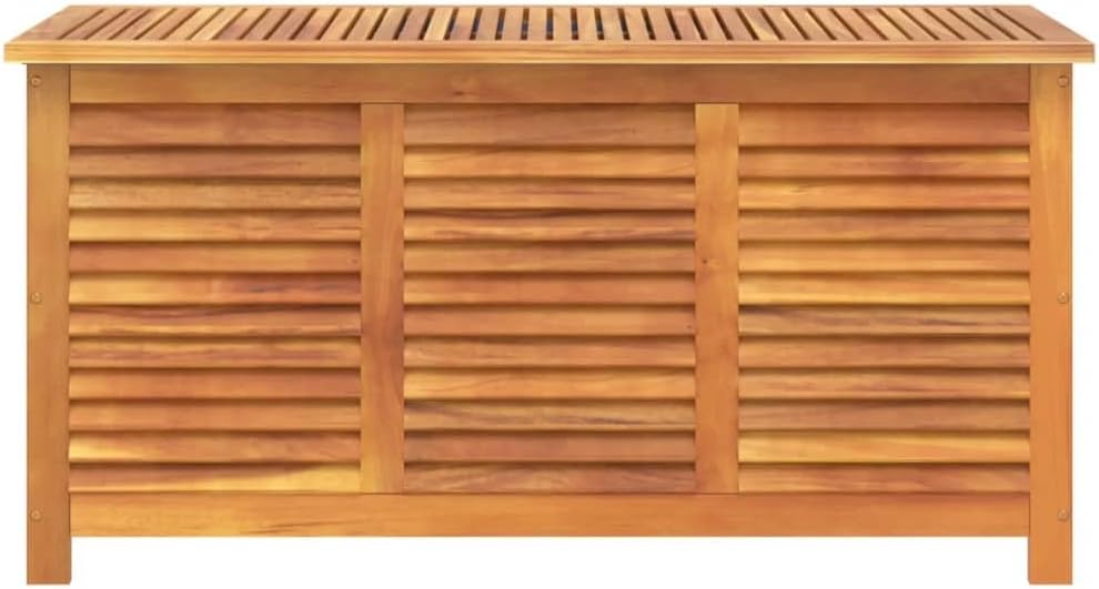 Baul Almacenaje de Madera de Acacia, Baul Almacenamiento, Banco Almacenaje, Caja de Almacenamiento de Jardín, para Interior y Exterior, 113 x 50 x 56 cm