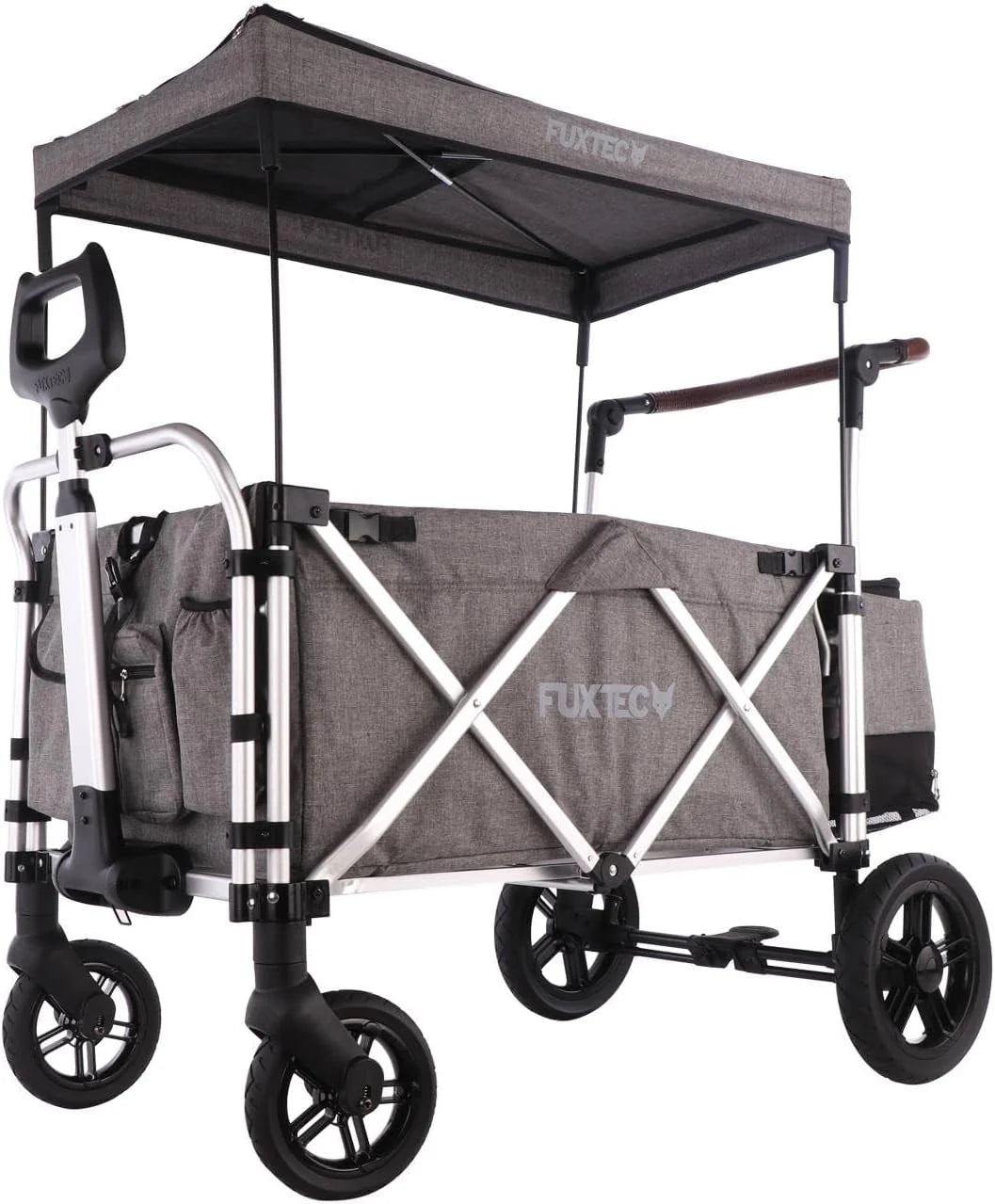 FUXTEC FX-CTL900 Premium Grey, Original Folding Trolley for Children, Ideal Garden, Beach or City, Push or Pull, Load up to 75 kg.